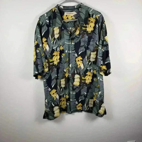 Tommy Bahama Banana Print Silk Vacation Shirt XL - Picture 1 of 6